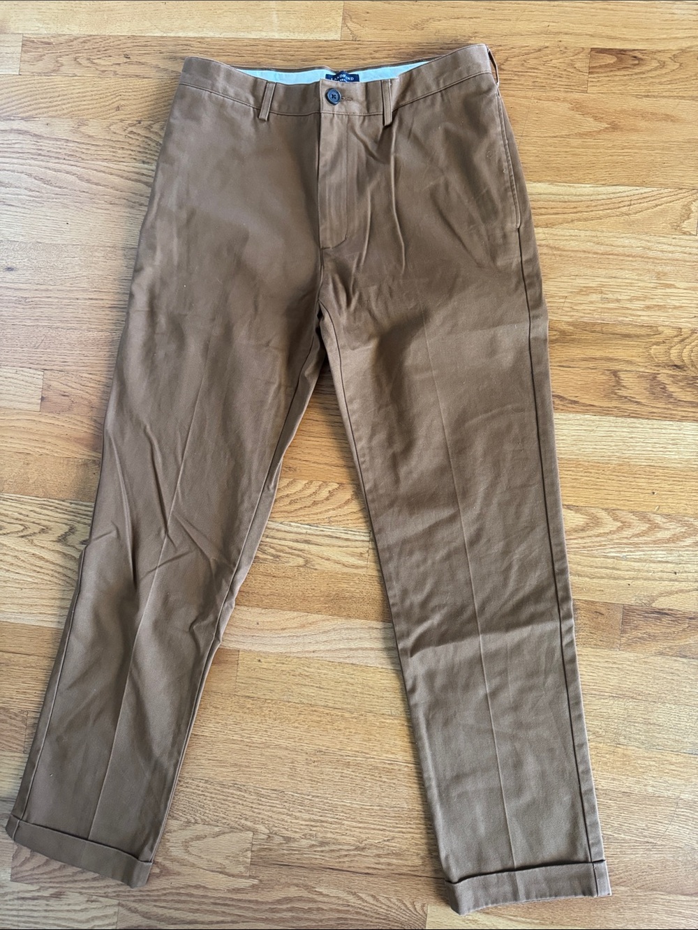 Lands' End 100% cotton tailored fit Men's Brown Chinos